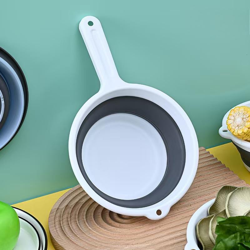 Creative Kitchen Bath Fruit Storage Kitchen Tool and Bath Ladle Long-Handled Collapsible Ladle for Drain Water