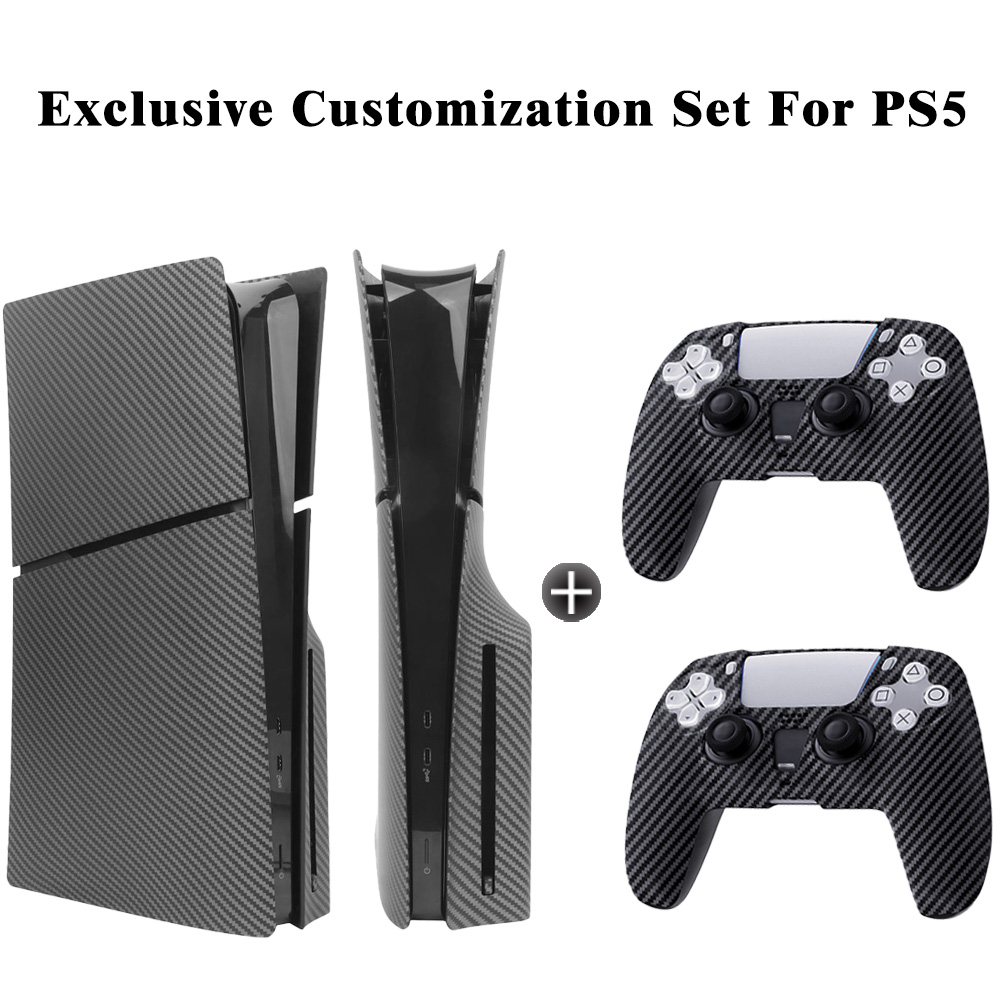 Laudtec Protective Cover Set for Ps5 Console and Controller Hard Shell Slim Lightweight Shockproof Exclusive Customization Yxj17