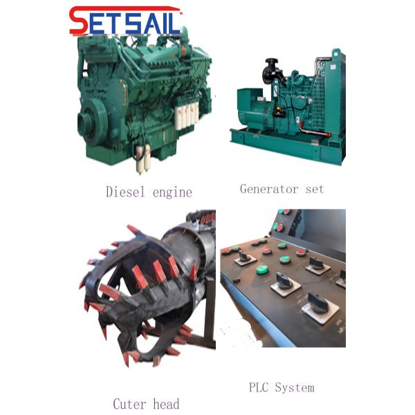 Customization Water Flow 3500m3 Diesel Engine Cutter Suction Dredger with Hydraulic