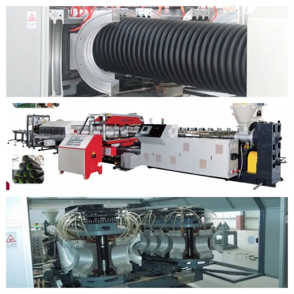 HDPE PP Double Wall Corrugated Pipe Extrusion Line