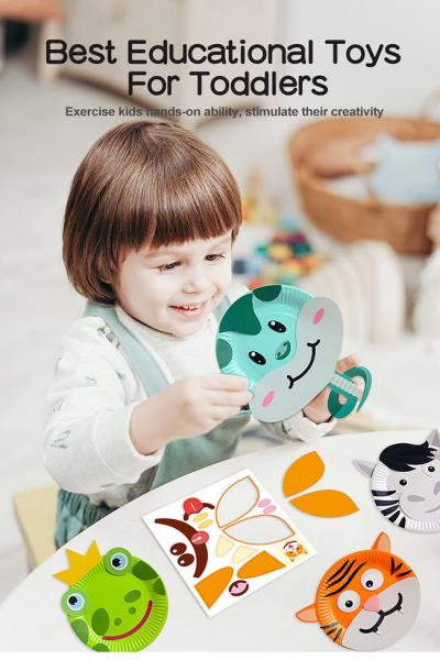 Creative DIY Animal Crafts Paper Plate Kit For Preschool 3-8 Years Kids 1