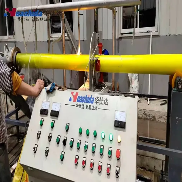 Continuous PU Foaming Pre-Insulated Pipe Production Line For HDPE Outer Jacket And Thermal Insulation
