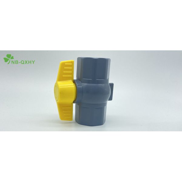 All Types Available Plastic Fixed Manual PVC Octagonal Ball Valve with Yellow Handle