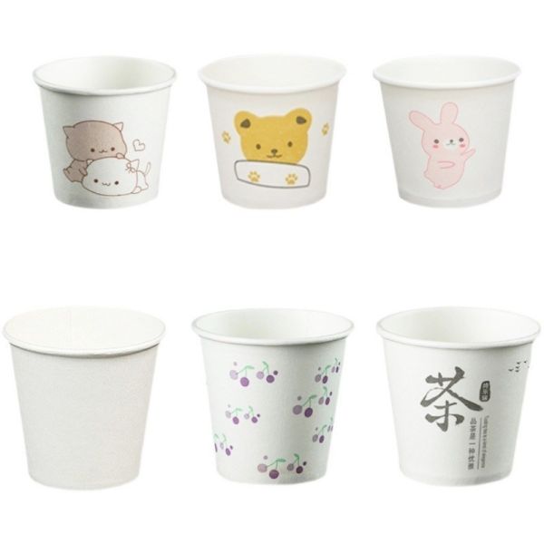 3oz-16oz Simple Style Biodegradable Drinking Paper Cup Compostable Custom Printed Cup