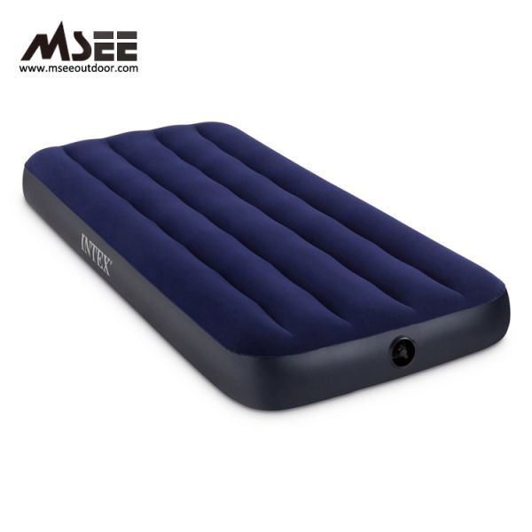 Dark Color Travel Inflatable Bed Flocking PVC Material CE / ISO Certification