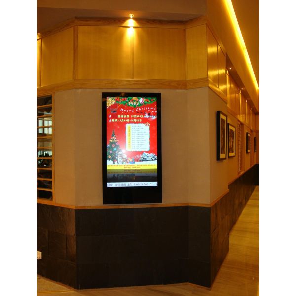 Advertising 1920x 1080 Resolution Wall Mount Lcd Display Screen Super Clear Vision