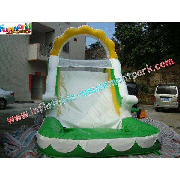 Customized Outdoor Inflatable Water Slides With Pool For Backyard Use