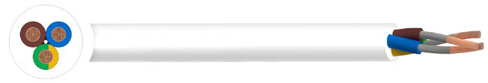 White BS 5266-1 Standard Fire Resistant Cable For Normal Emergency Lighting