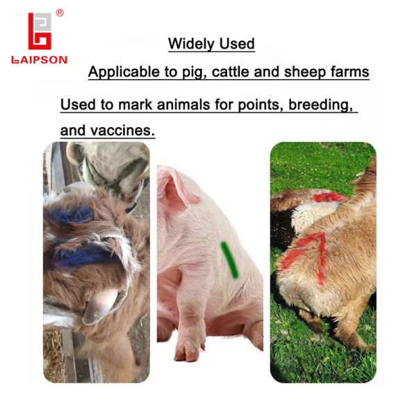 Ear Tag Marker Pen veterinary animal marking crayon bright lasting smooth writing rotary lipstick design safe non toxic materials