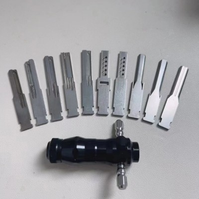 Speed Storm Key Shaking Tool 10 PCS Heads Lock Pick Set with Mechanical Feedback Analysis and Dual-Sensory Feedback