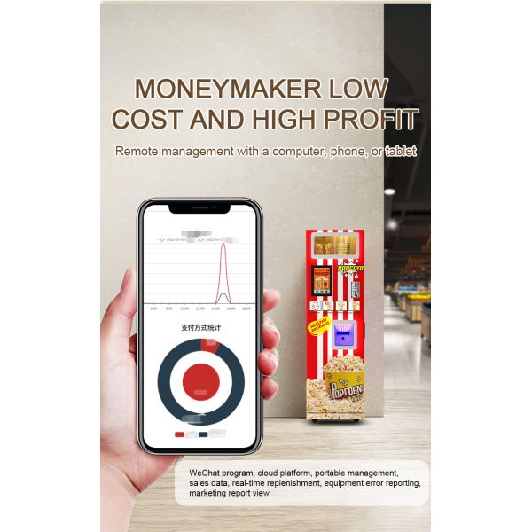OEM ODM Popcorn king vending machine cup dropping automatically