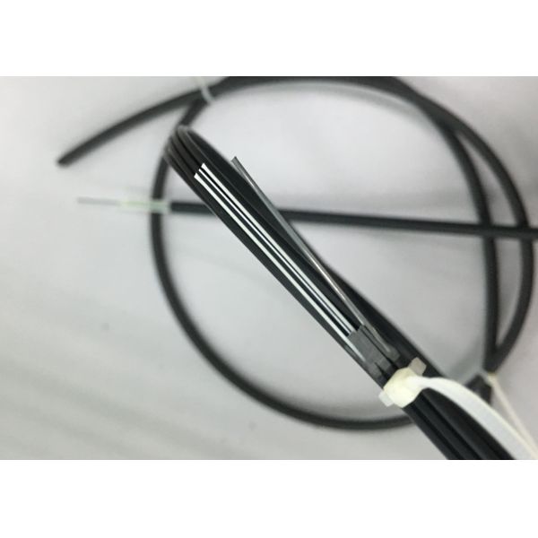 4 Core 657A1 Single Mode Flat Aerial Ftth Drop Cable With Messenger