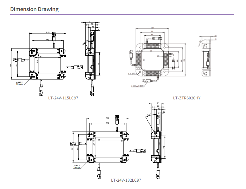 Bar Combination Lights LC Series 24V 92.16W For PCB Substrate Detection