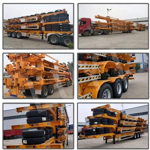 Multi-link Type Container Chassis Skeleton Semi Trailer with and Multi-link Suspension