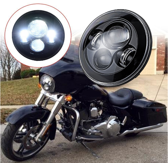 5.75 Inch 40W Cree Headlight, Led Daymaker Motorcycle Headlight with Silver/Black color