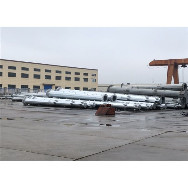 Structural Galvanized Steel Pole For Electrical Power Transmission Line