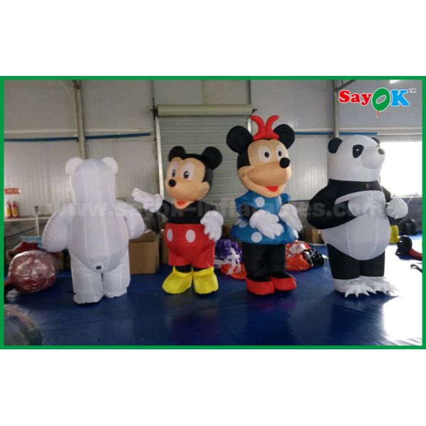 Customized Inflatable Cartoon Characters Panda / Mouse Shaped For Amusement Park