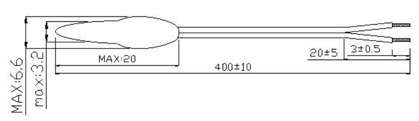 Automotive Air Conditioner Epoxy Resin Coating MF52 NTC Thermistor Temperature Sensor