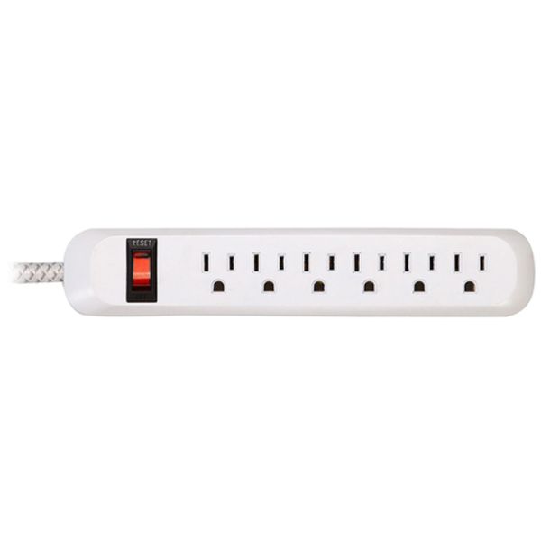 6 outlet Power Socket 1.5FT Cord, Surge Protector