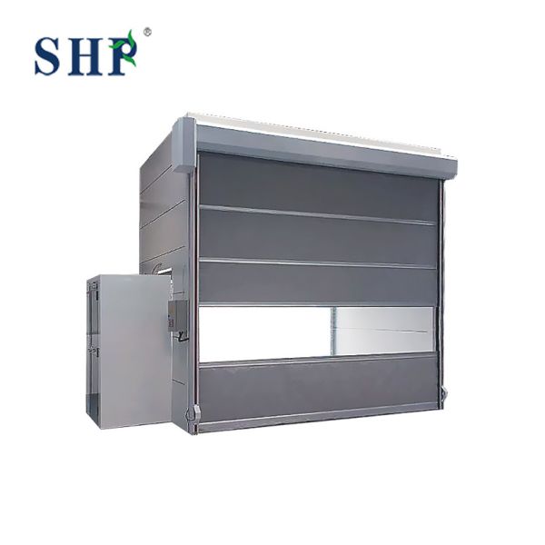 Automatic High Speed Roller Door PVC Fabric Rise Overhead Roll Up Roller Shutter Door