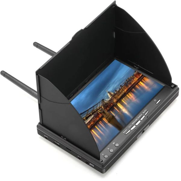 FPV 7-Inch Handheld LCD Screen Display with 5.8G Dual Reception Plastic Material for Drone Accessories