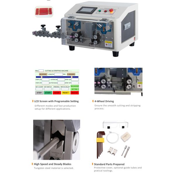 16sqmm Electric Wire Cutting And Stripping Machine AC110V / 220V