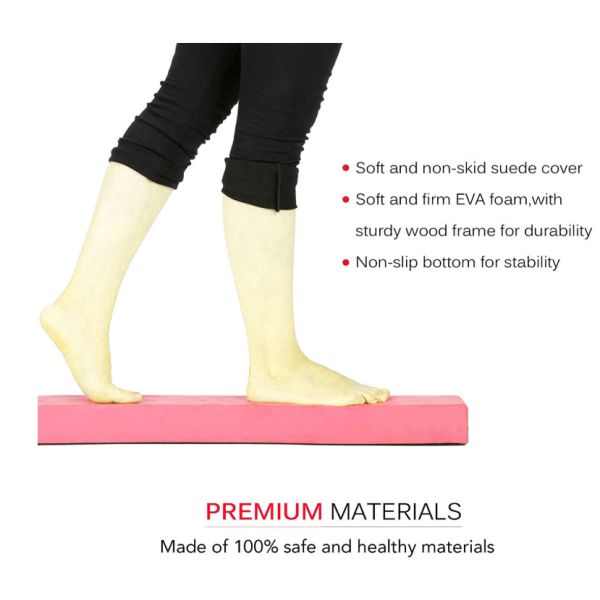 7' Sectional Gymnastics Floor Balance Beam Skill Performance Training Folding For Young Gymnasts, Cheerleaders, & Martia