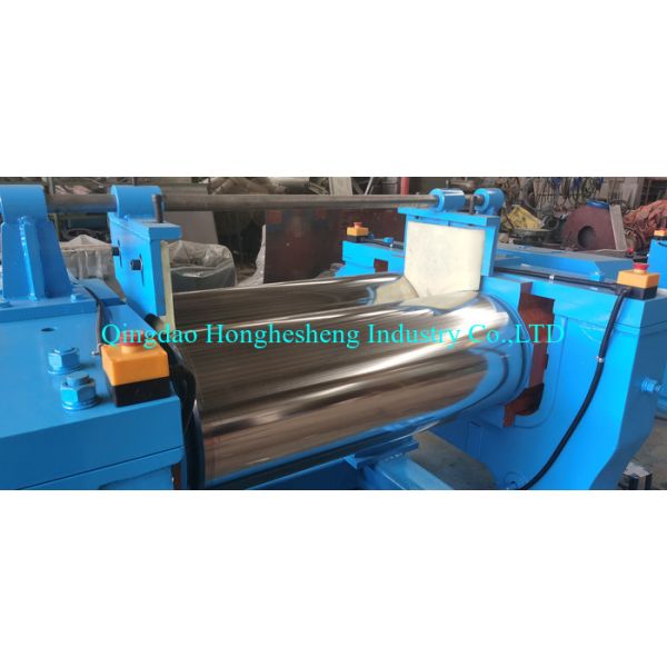 Nylon Bush Rubber Plastic Two Roll Mixing Mill PLC Control 5KW
