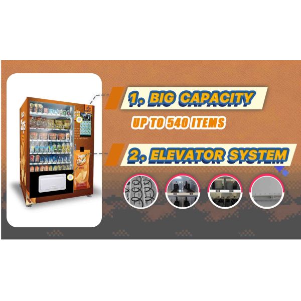 WEIMI Snack and Drink Vending Machine with Elevator Delivery, Large Capacity and Smart Remote Management