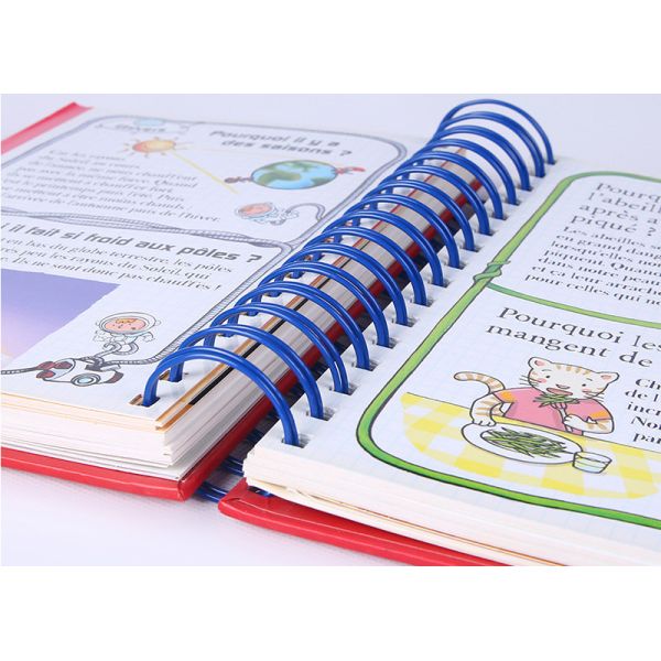 Wire - O Binding Red Childrens Board Books Hardcover With Elastic Closure