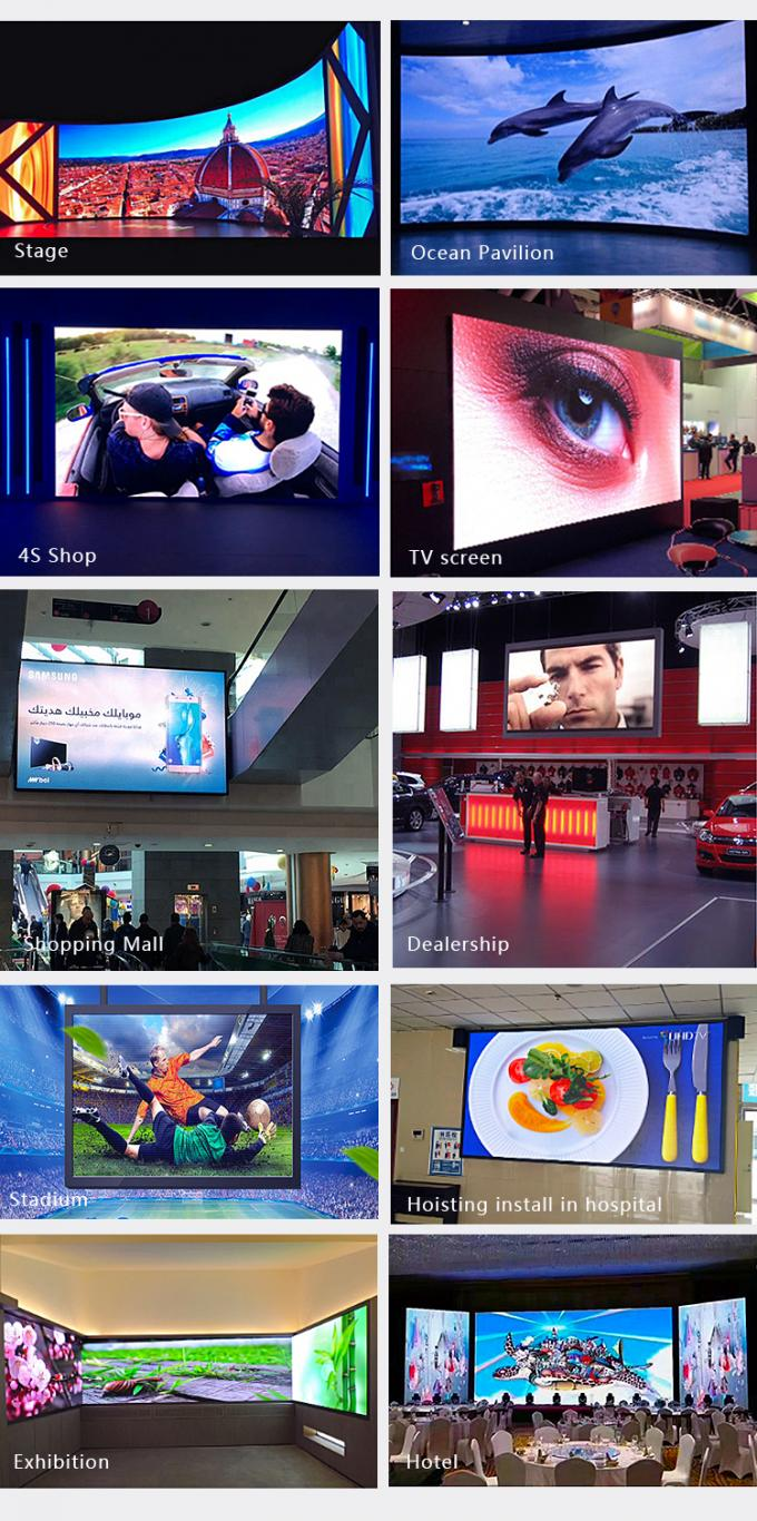 High-Definition Indoor LED Screen Wall P2 Refresh Playback Visual Enjoyment for Shopping Malls Options P1.25 P1.8 Video Wall