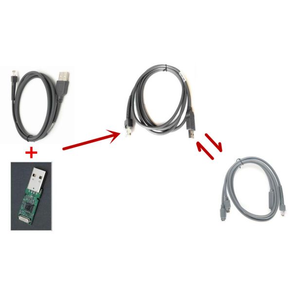 Fast Speed Symbol USB Cable Min 5 M Ohms Insulation Resistance With Chip
