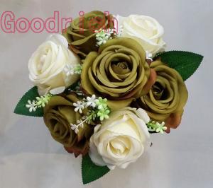 China wholesale wedding bouquets silk flower on sale