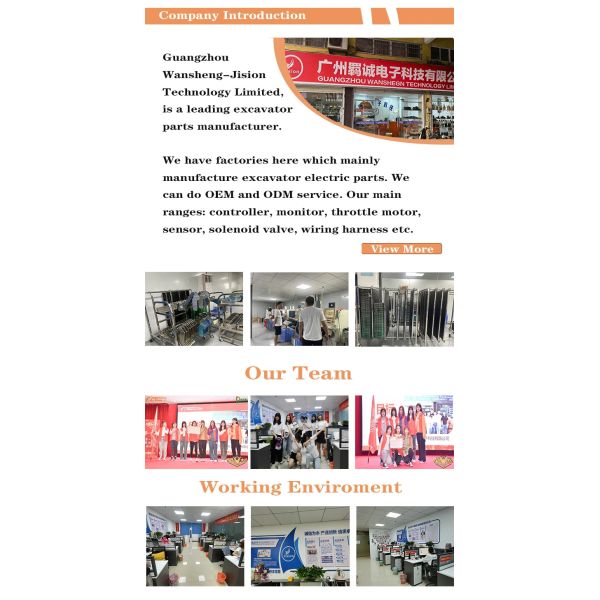 Excavator electrical parts product display
