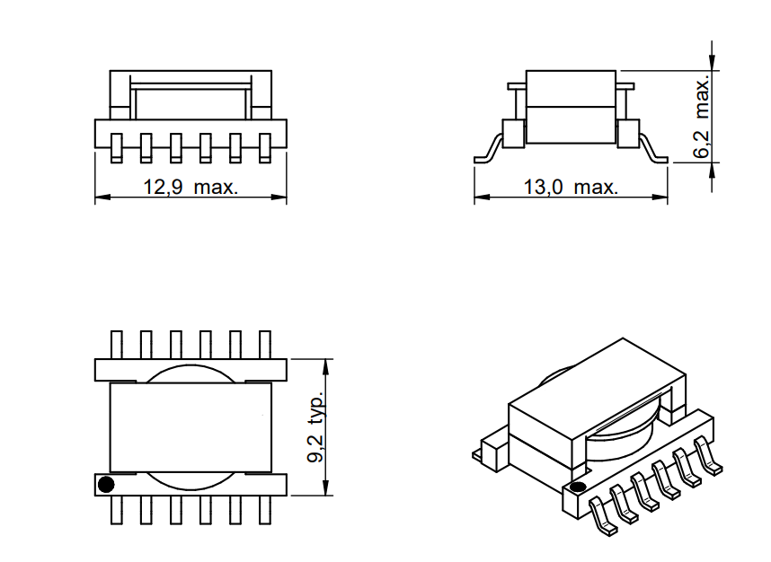 749196141 Surface Mount FLEX Flexible Transformer for DC/DC Converter