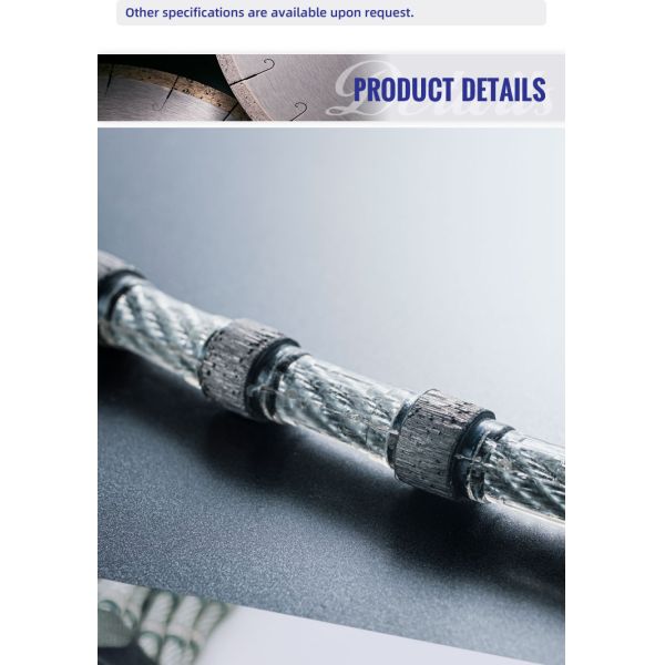 Customized 7.3mm Granite Multi Wire Rope Profiling Saw with Diamond Wire Cutting Tool