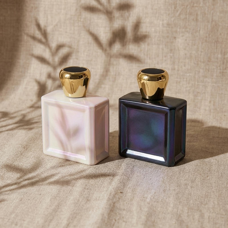 Anding Supplier High Quality Custom Design Refillable Spray 100ml Square Empty Glass Perfume Bottle