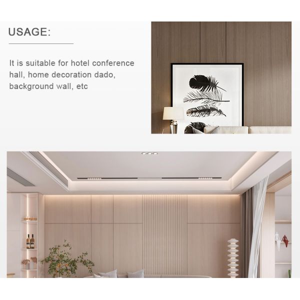 Decorative bamboo charcoal board PVC Wall Panels Manufacture Wood Panels Decor Interior