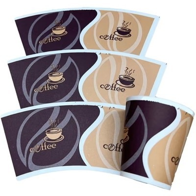 6 Colors Printing Support Customization Design Pattern Hot Cold Drink Coffee Disposable Paper Cup Fan
