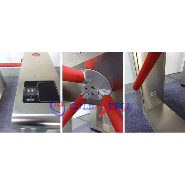 Smart QR Code Scanner RFID Tripod Turnstile Gate with Automatic Drop Arm Access Control System for Subway Station and Canteen Entrance