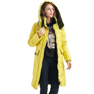 China FODARLLOY Winter Jacket Women's Zipper Slim Hooded Coat Female Warm Parkas Long Puffer Coats on sale