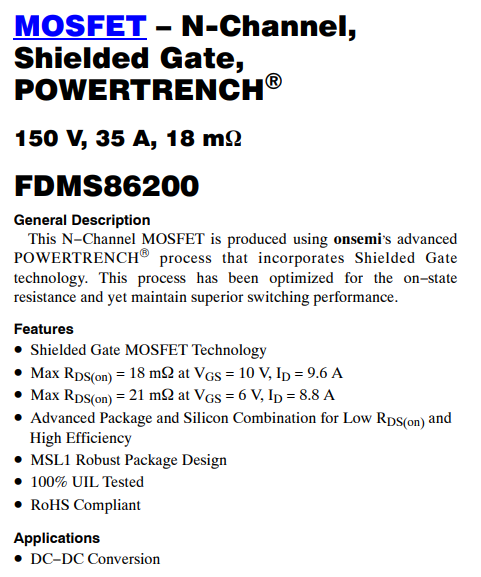 FDMS86200 IC Onsemi Genuine Integrated Circuit One Stop BOM Configuration