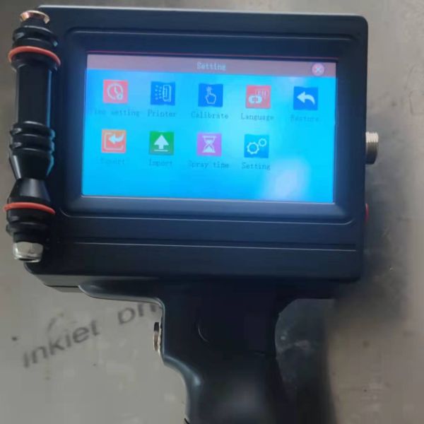 Black Eco Solvent Handheld Printer 600dpi for English Number Qr Bar Code Expire Date