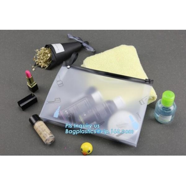 Matte Clear Soft Plastic Clothes Storage Bag Zip lock Slider Seal Reclosable Frost Zipper Packing Pouch For Cosmetic Pac