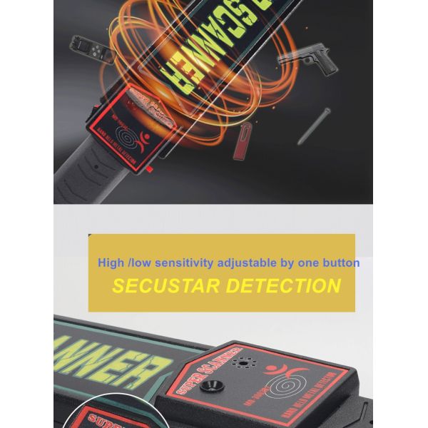 MD-3003BI Hand Held Security Metal Detectors High Sensitivity Alarm Self Calibration