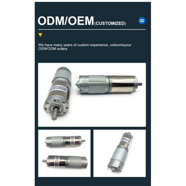 Customized FT-42PGM775 Reduce Speed Increase Torque DC 12v 24v Micro Planetary Gear Motor