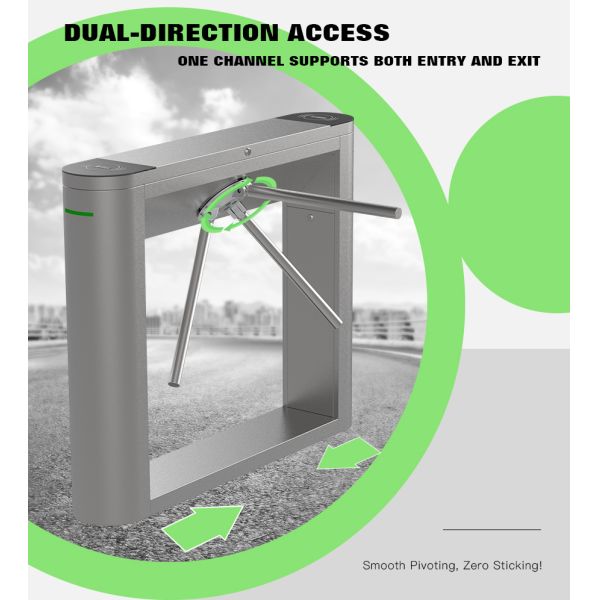 QR Code RFID Reader Train Station Turnstile 30 Persons / Minute Three Arm Turnstile