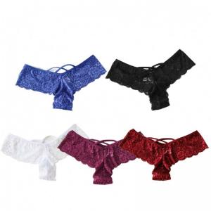 China G-String 4XL 5XL Nylon Black Knickers Lace Sexy Women Underwear Knickers on sale