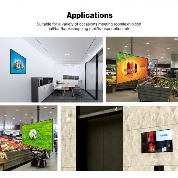 Restaurant Ceiling Mount Frameless Menu Board Wifi Digital Signage with Android System