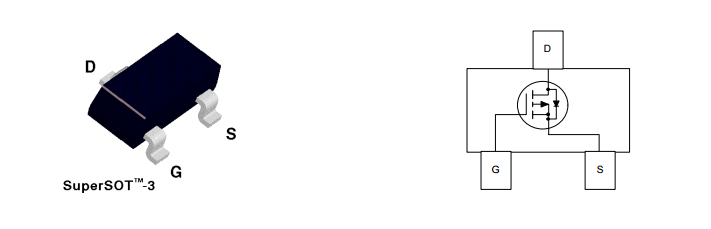 NDS356AP Power Transistor P-Channel Logic Level Enhancement Mode Field Effect Transistor